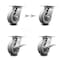 Service Caster 6 Inch Thermoplastic Rubber Swivel Caster Swivel Locks 2 Brakes SCC, 2PK SCC-35S620-TPRRF-BSL-2-SLB-2 - alternate 1